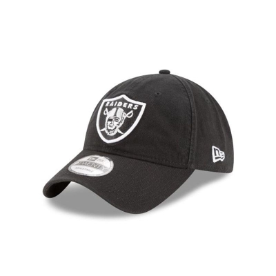 Black Las Vegas Raiders Hat - New Era NFL Core Classic 9TWENTY Adjustable Caps USA8249357